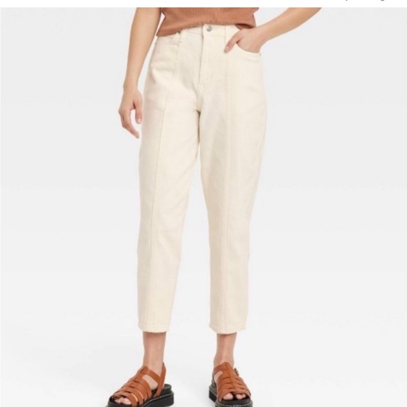 A New Day Cream-Off White Jeans with Front Seam - Picture 1 of 6